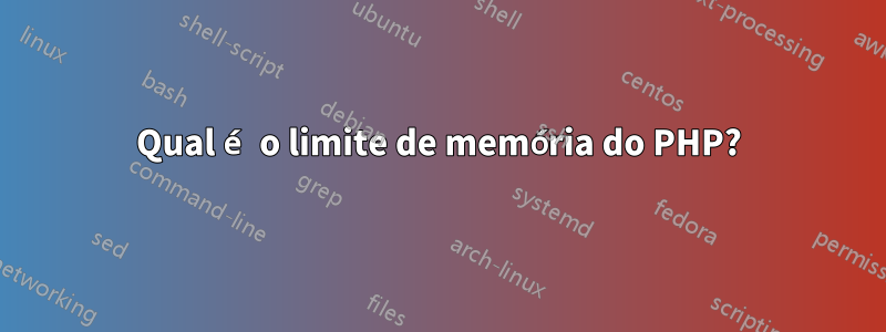 Qual é o limite de memória do PHP?