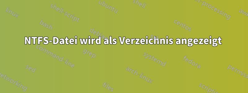 NTFS-Datei wird als Verzeichnis angezeigt