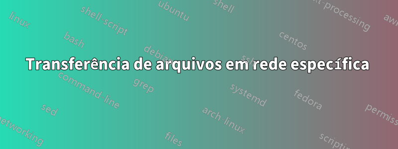 Transferência de arquivos em rede específica