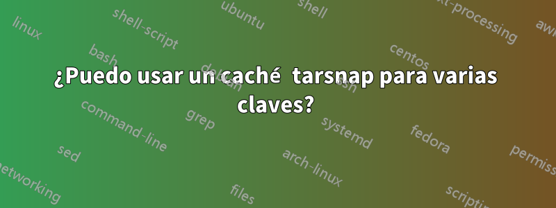 ¿Puedo usar un caché tarsnap para varias claves?