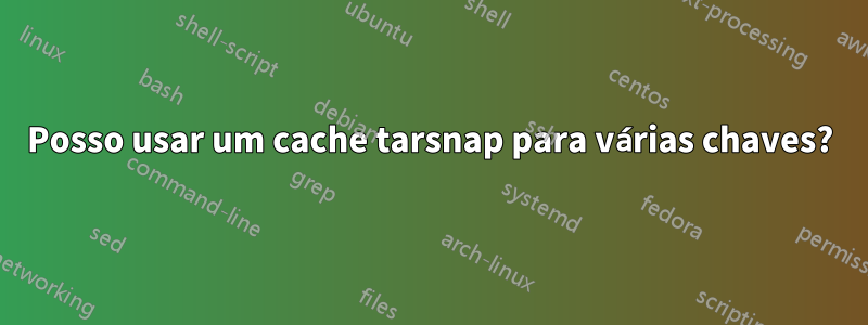 Posso usar um cache tarsnap para várias chaves?