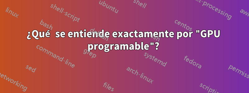 ¿Qué se entiende exactamente por "GPU programable"?