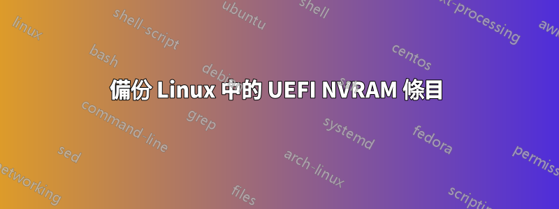 備份 Linux 中的 UEFI NVRAM 條目