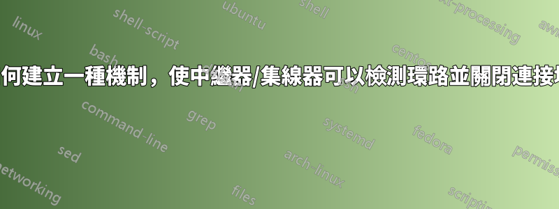 理論上，您將如何建立一種機制，使中繼器/集線器可以檢測環路並關閉連接埠以打破環路？ 