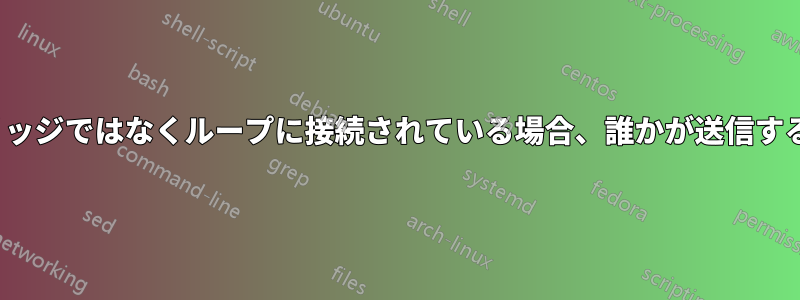 リピーター/ハブがブリッジではなくループに接続されている場合、誰かが送信すると何が起こりますか?