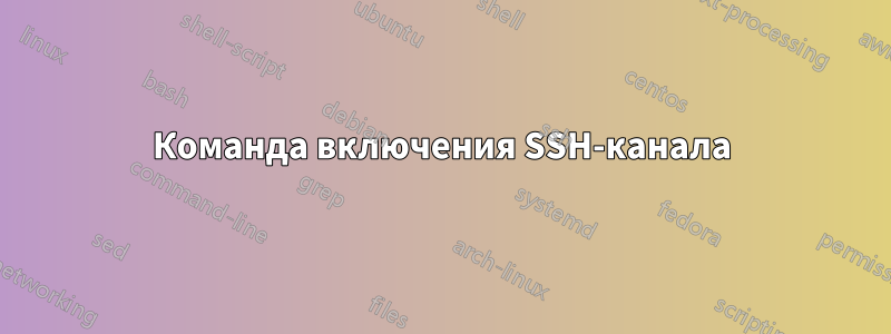 Команда включения SSH-канала