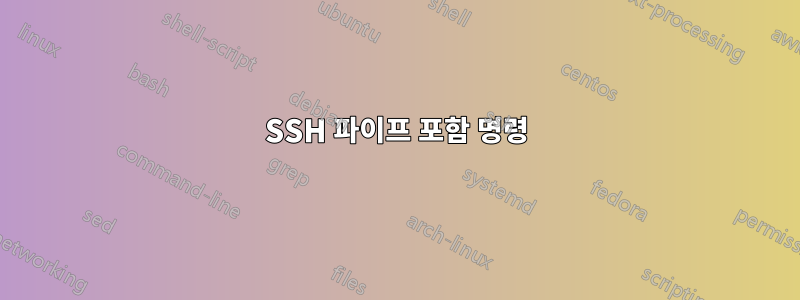 SSH 파이프 포함 명령