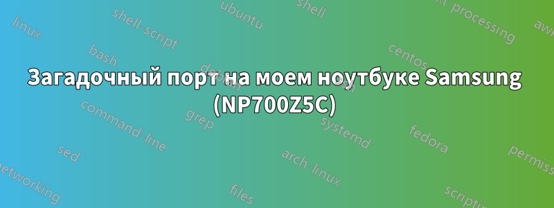 Загадочный порт на моем ноутбуке Samsung (NP700Z5C)