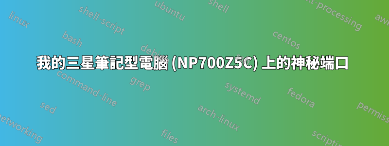 我的三星筆記型電腦 (NP700Z5C) 上的神秘端口