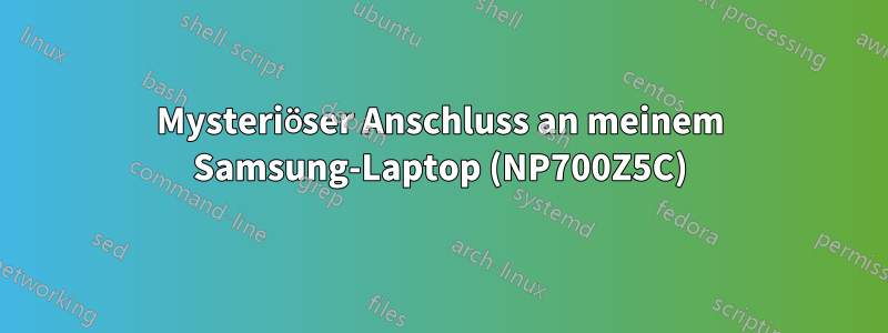 Mysteriöser Anschluss an meinem Samsung-Laptop (NP700Z5C)