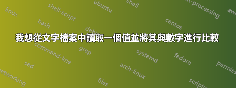 我想從文字檔案中讀取一個值並將其與數字進行比較