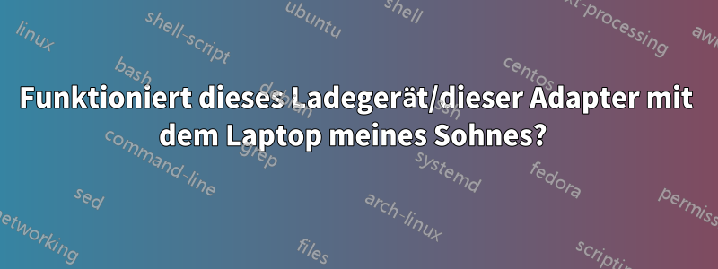 Funktioniert dieses Ladegerät/dieser Adapter mit dem Laptop meines Sohnes? 