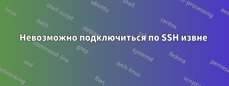 Невозможно подключиться по SSH извне