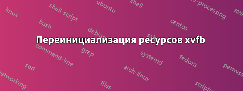 Переинициализация ресурсов xvfb