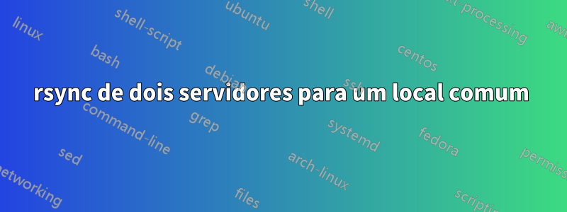 rsync de dois servidores para um local comum