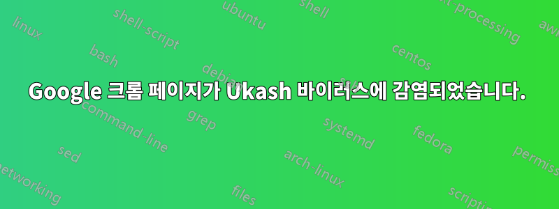 Google 크롬 페이지가 Ukash 바이러스에 감염되었습니다.