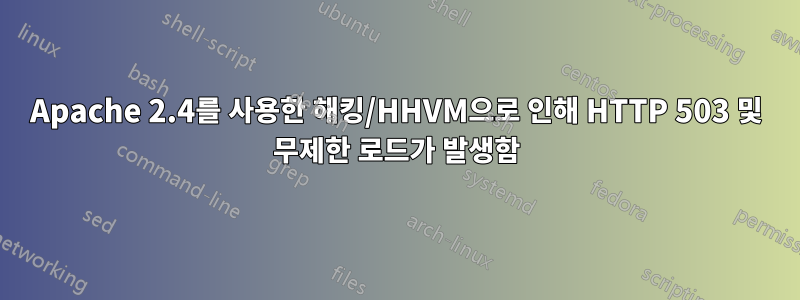 Apache 2.4를 사용한 해킹/HHVM으로 인해 HTTP 503 및 무제한 로드가 발생함