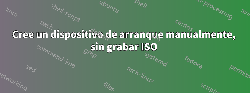 Cree un dispositivo de arranque manualmente, sin grabar ISO