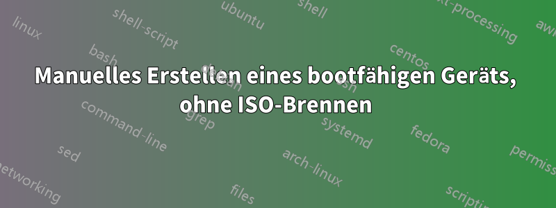 Manuelles Erstellen eines bootfähigen Geräts, ohne ISO-Brennen