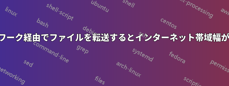 ローカルネットワーク経由でファイルを転送するとインターネット帯域幅が消費されますか