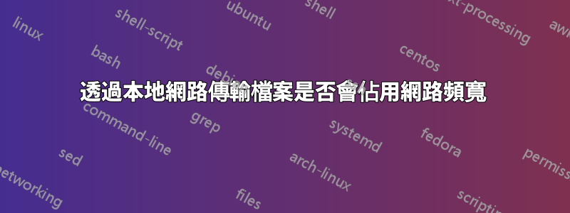 透過本地網路傳輸檔案是否會佔用網路頻寬