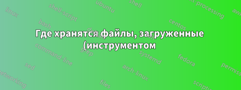 Где хранятся файлы, загруженные (инструментом) из удаленного места?