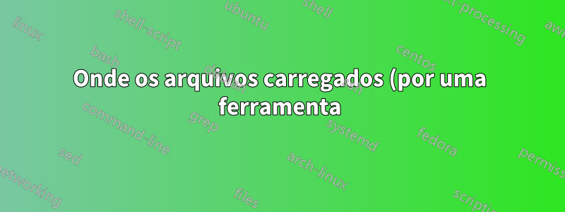 Onde os arquivos carregados (por uma ferramenta) de um local remoto são armazenados?