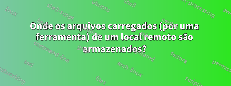 Onde os arquivos carregados (por uma ferramenta) de um local remoto são armazenados?