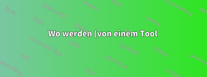 Wo werden (von einem Tool) von einem Remote-Standort geladene Dateien gespeichert?
