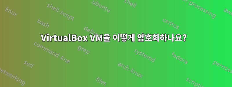 VirtualBox VM을 어떻게 암호화하나요? 