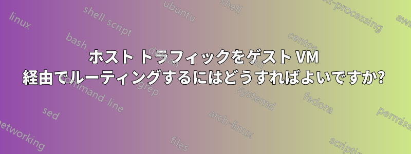 ホスト トラフィックをゲスト VM 経由でルーティングするにはどうすればよいですか?