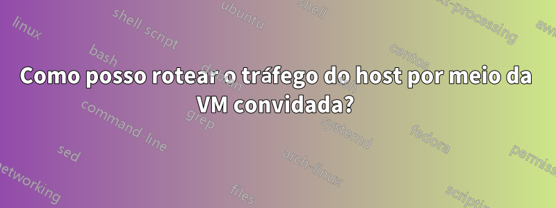 Como posso rotear o tráfego do host por meio da VM convidada?