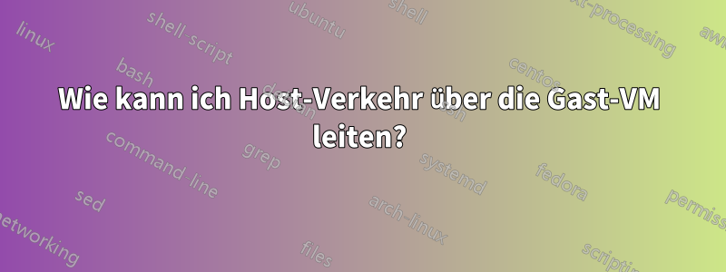 Wie kann ich Host-Verkehr über die Gast-VM leiten?