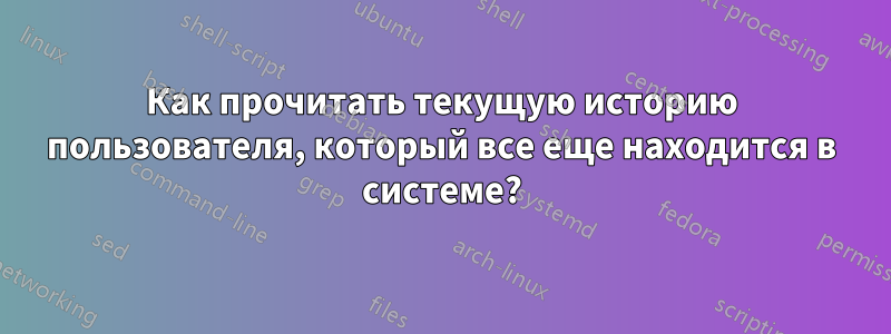 Как прочитать текущую историю пользователя, который все еще находится в системе?