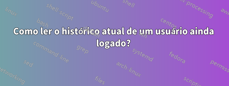 Como ler o histórico atual de um usuário ainda logado?