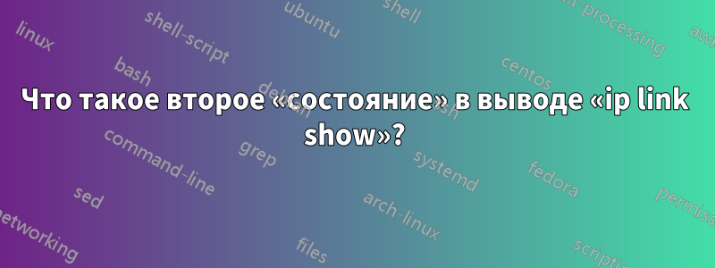 Что такое второе «состояние» в выводе «ip link show»?