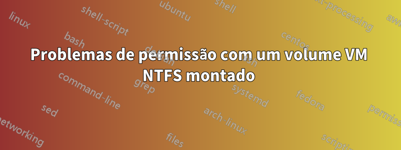 Problemas de permissão com um volume VM NTFS montado