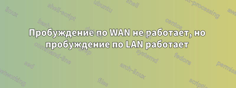 Пробуждение по WAN не работает, но пробуждение по LAN работает