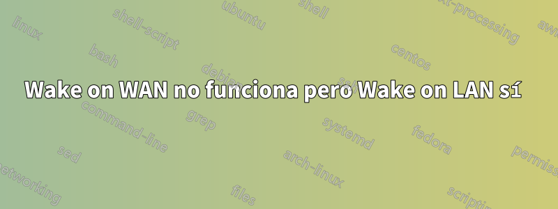 Wake on WAN no funciona pero Wake on LAN sí