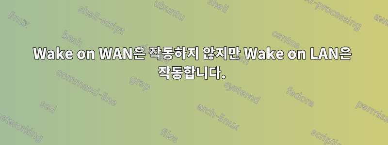 Wake on WAN은 작동하지 않지만 Wake on LAN은 작동합니다.