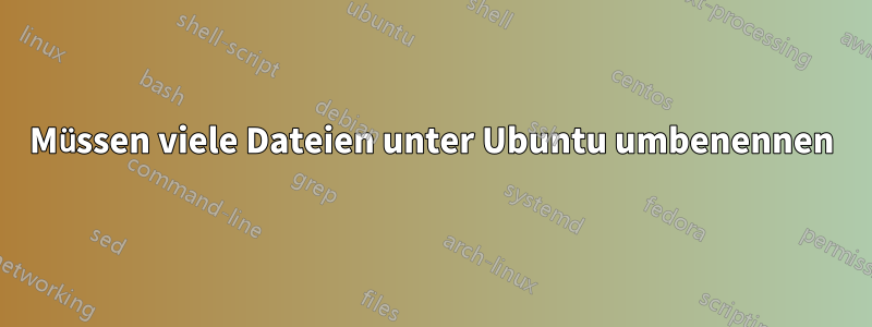 Müssen viele Dateien unter Ubuntu umbenennen