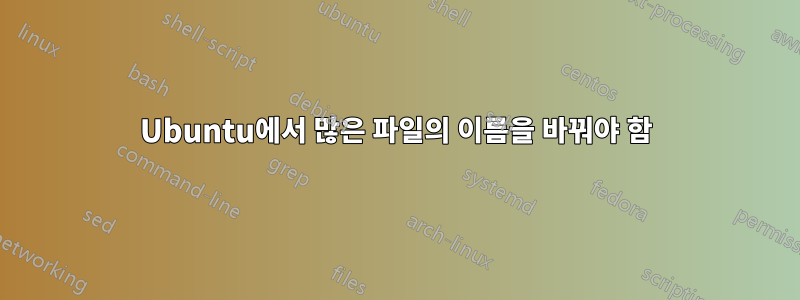 Ubuntu에서 많은 파일의 이름을 바꿔야 함