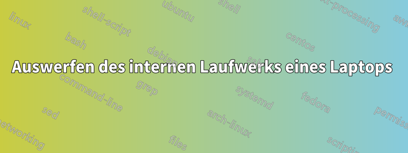 Auswerfen des internen Laufwerks eines Laptops