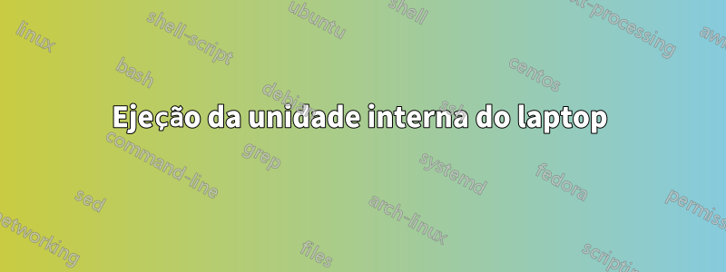 Ejeção da unidade interna do laptop