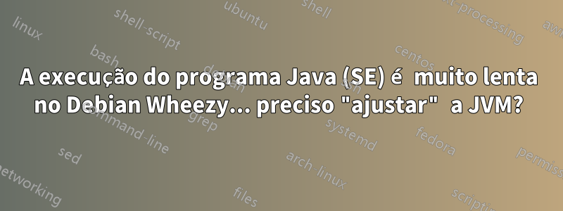 A execução do programa Java (SE) é muito lenta no Debian Wheezy... preciso "ajustar" a JVM?