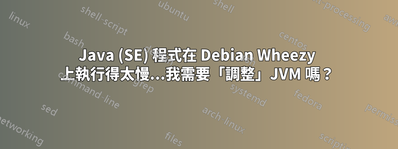 Java (SE) 程式在 Debian Wheezy 上執行得太慢...我需要「調整」JVM 嗎？