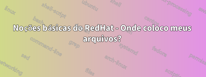 Noções básicas do RedHat - Onde coloco meus arquivos?