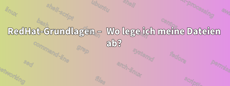 RedHat-Grundlagen – Wo lege ich meine Dateien ab?