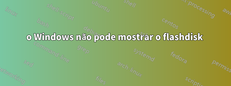 o Windows não pode mostrar o flashdisk
