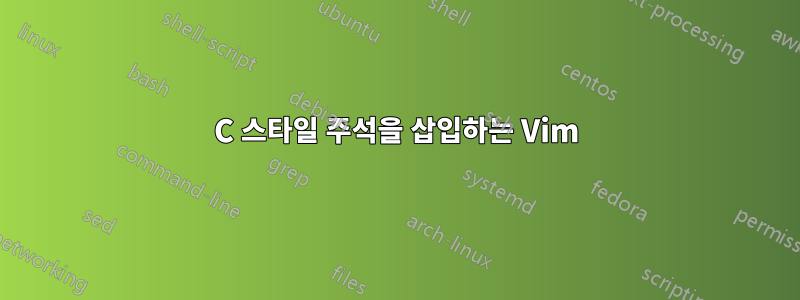 C 스타일 주석을 삽입하는 Vim